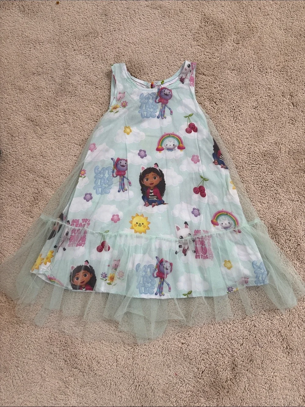 Gabby's Dollhouse Pandy Paws Kitty Fairy Cakey Cat sleeveless dress